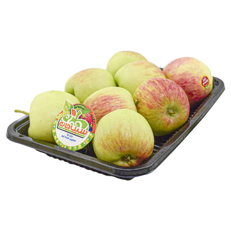 سیب دو رنگ درجه یک سیب جان - 1 کیلوگرم