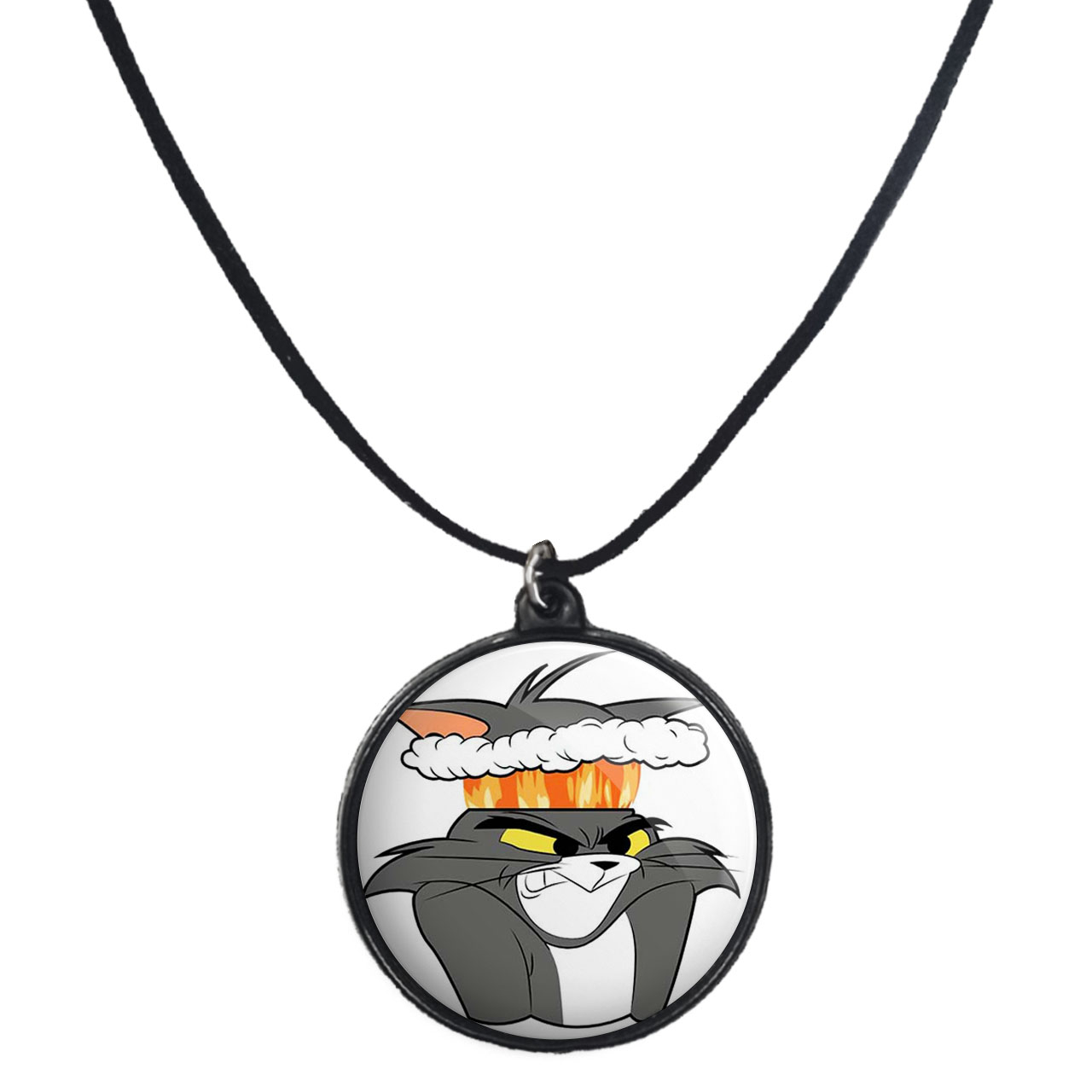 گردنبند پرمانه طرح تام و جری کد pmb.10834 مدل دو طرفه