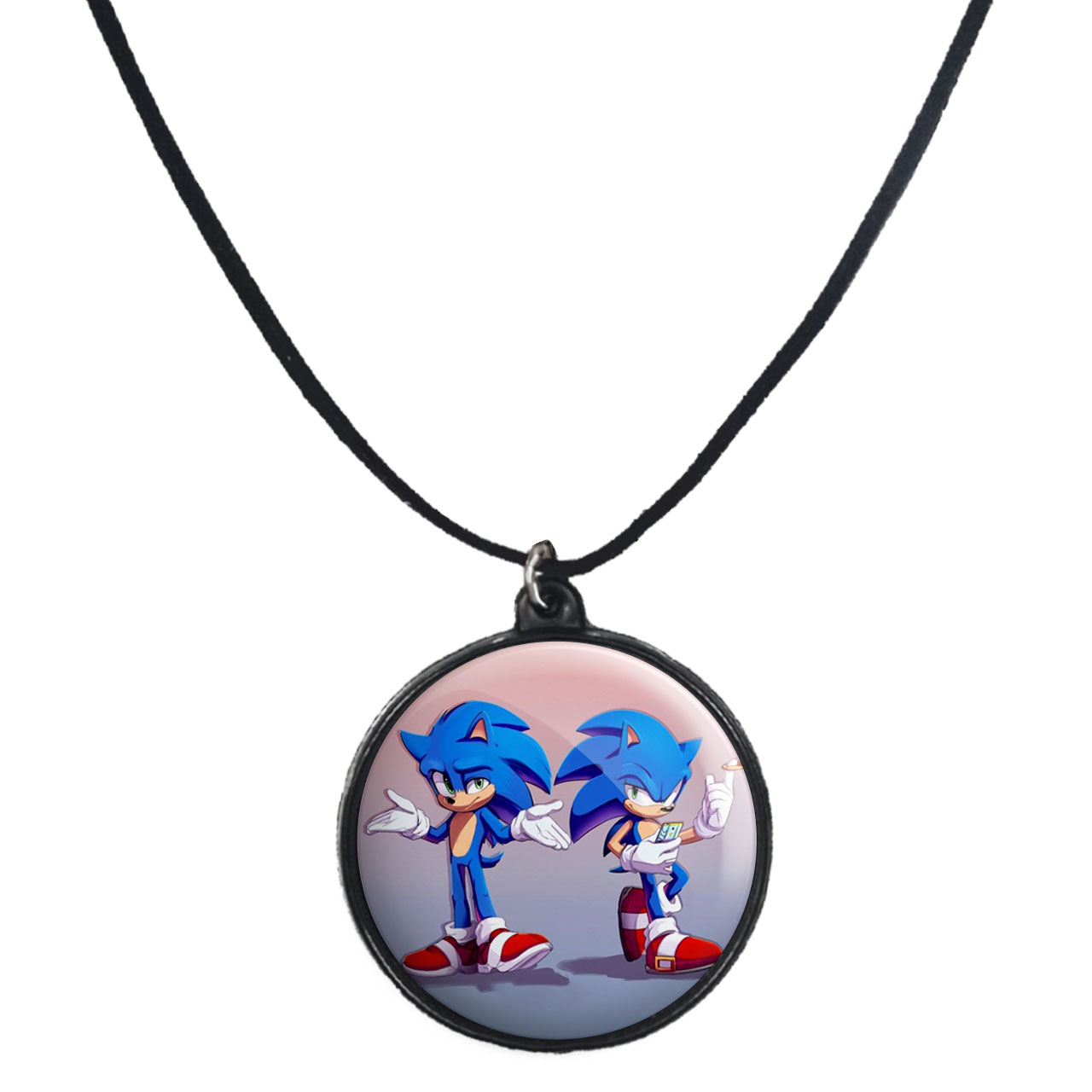 گردنبند پرمانه طرح سونیک کد pmb.14897 مدل دو طرفه