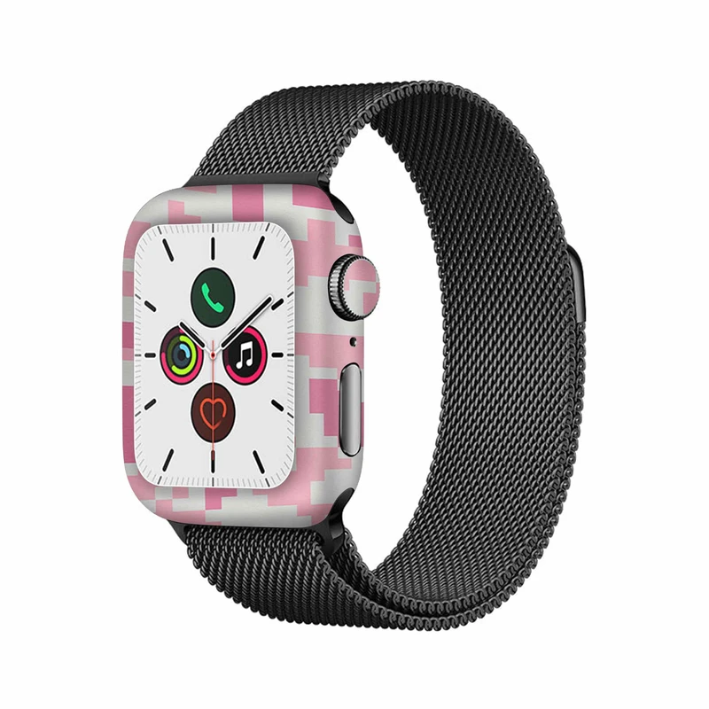 برچسب ماهوت طرح Army-Pink-pixel مناسب برای اپل واچ Watch 5 40mm