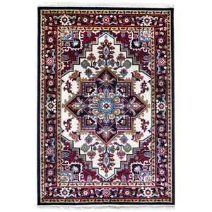 Sahand Model Heris Mechine Made Carpet Code  B045.5J Cream