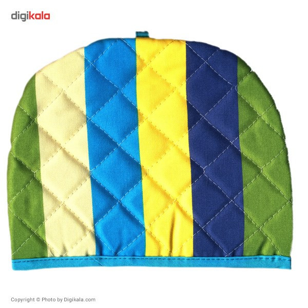 روقوری کتان رزین تاژ طرح رابید آبی