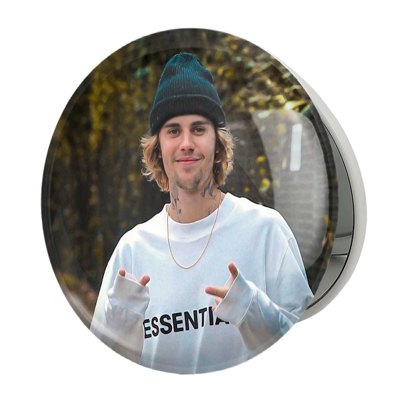 آینه جیبی خندالو طرح جاستین بیبر Justin Bieber مدل تاشو کد 19031 