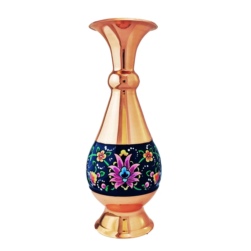 گلدان مسی نگارستان نيلی مدل پرداز کد JR-16