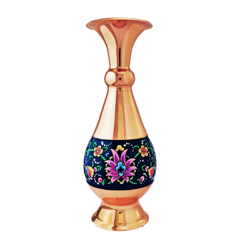 گلدان مسی نگارستان نيلی مدل پرداز کد JR-16