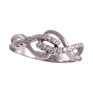 انگشتر طلا 18 عیار زنانه جواهری گاندی مدل 30848