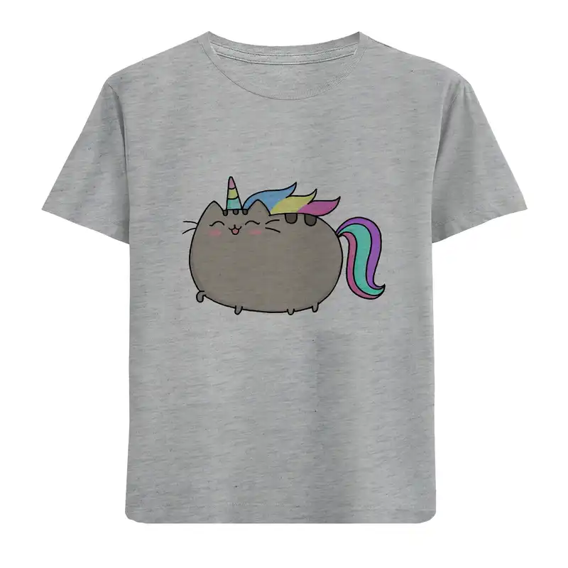 تی شرت آستین کوتاه بچگانه مدل گربه گامبو D48
