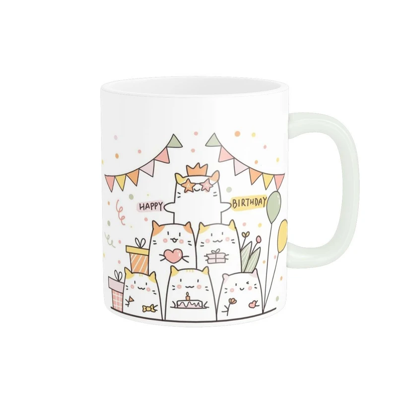 ماگ پاد آفرین مدل تولد و گربه ها کد 96