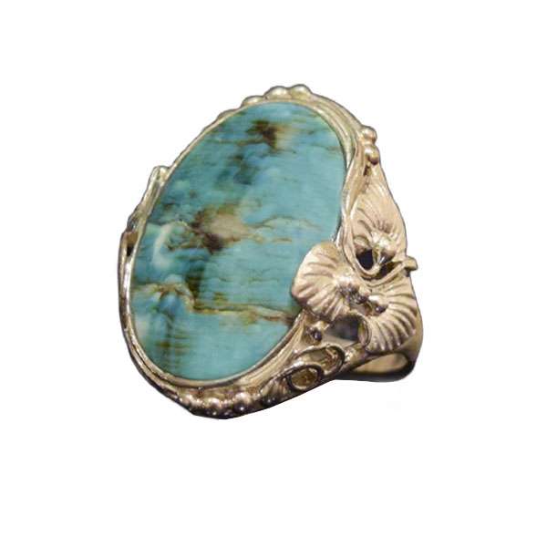 انگشتر نقره زنانه مدل فیروزه 