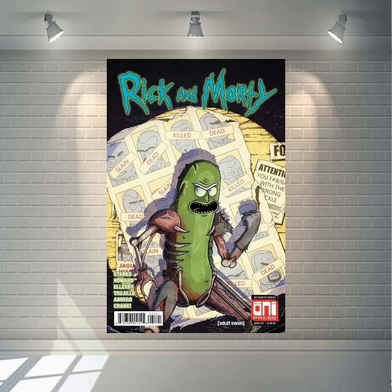 تابلو بوم طرح ریک و مورتی مدل خشن و عصبانی کد SDB3507