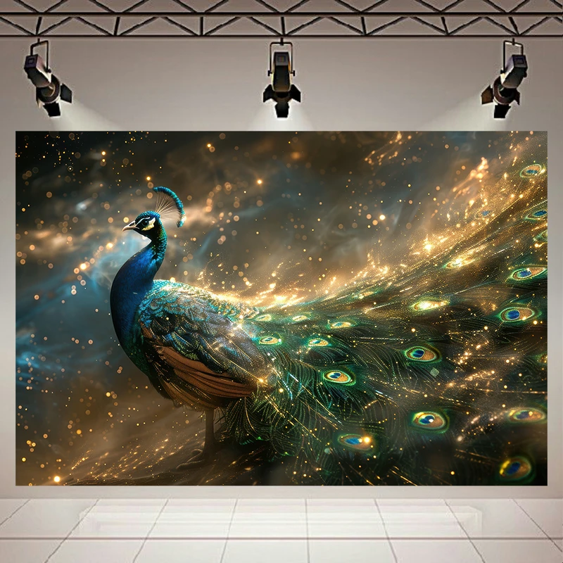 پوستر پارچه ای طرح مخمل  طاووس زیبا کد AR3062894