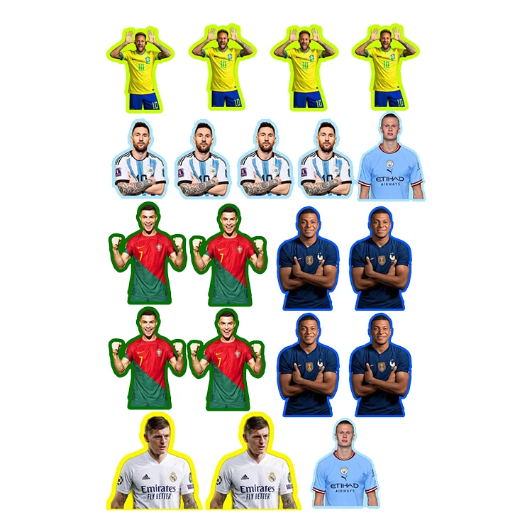 استیکر پارچه و لباس پاد آفرین مدل بازیکنان محبوب اروپایی کد 3859