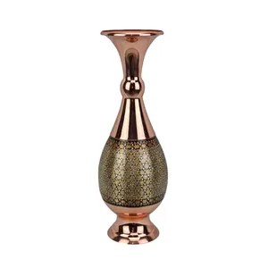  گلدان خاتم کاری مسی کد 25c