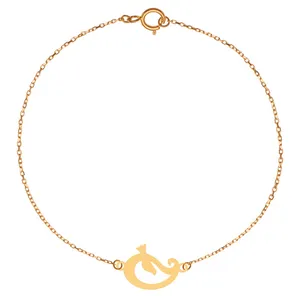 دستبند طلا 18 عیار زنانه الن نار مدل بته جقه و پرنده 101971