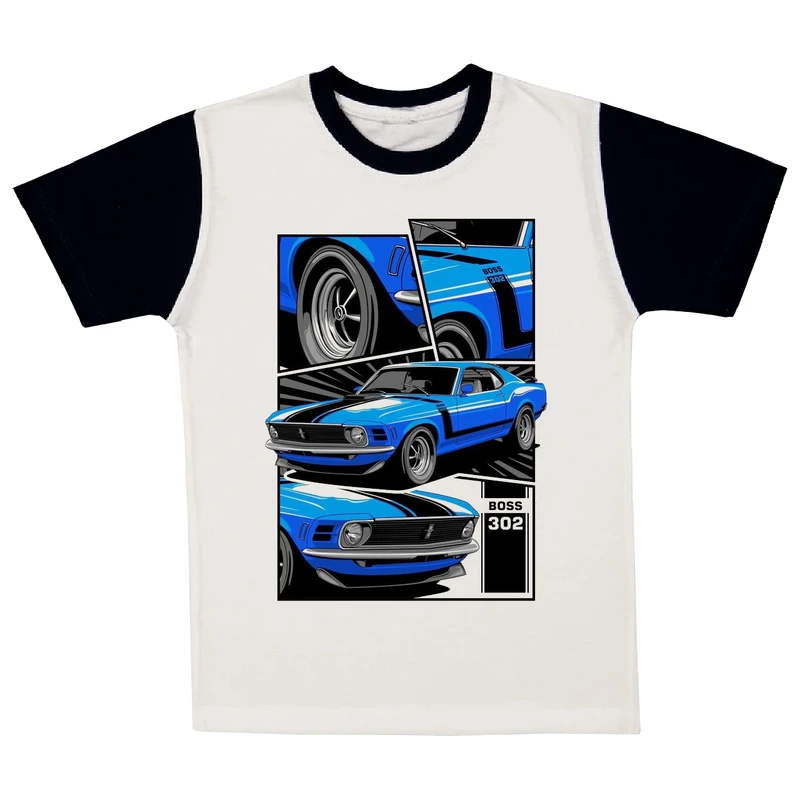 تی شرت آستین کوتاه پسرانه مدل ماشین A140