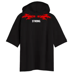 تی شرت کلاه دار مردانه مدل Strong کد WFVG15-07