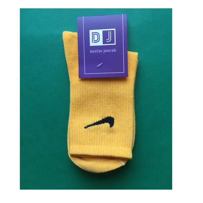 جوراب ورزشی زنانه کد NK-YE401505 رنگ زرد