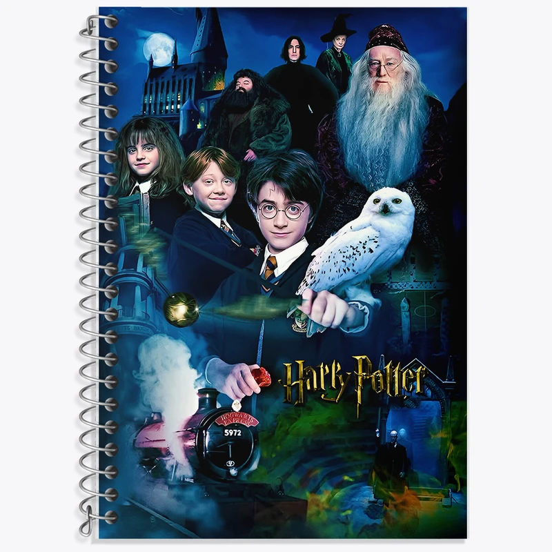 دفتر زبان 50 برگ خندالو مدل سه خط طرح هری پاتر (Harry Potter) کد F5203