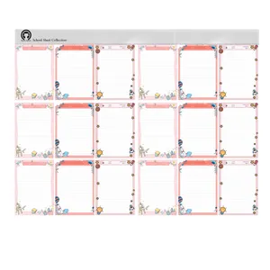 کاغذ چاپی میواستیکر مدل School Sheet Collection طرح برگه امتحانی کد SSC11- بسته 18 عددی