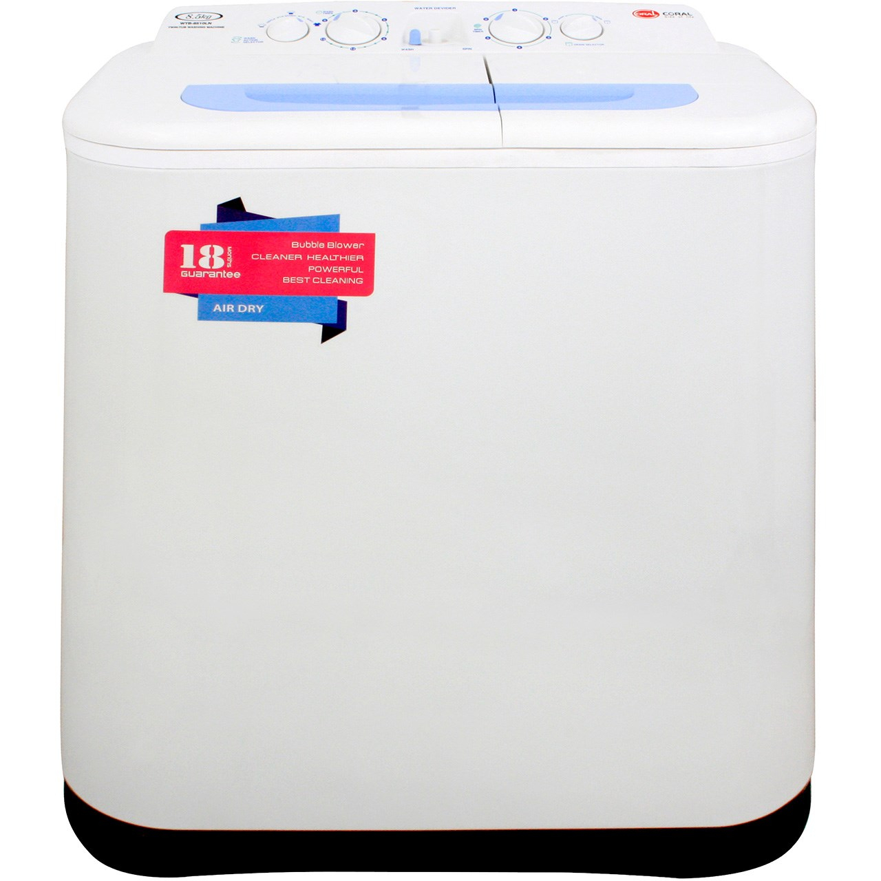 ماشین لباسشویی کرال مدل WTB8510LN با ظرفیت 8.5 کیلوگرم