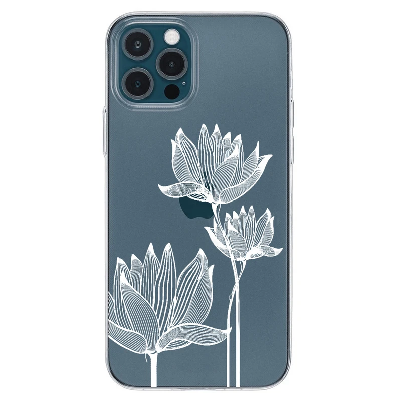کاور مگافون طرح گل مدل C47-W مناسب برای گوشی موبایل اپل Iphone 12 Pro Max