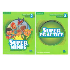 کتاب Super Minds 2 Super Practice اثر جمعی از نویسندگان انتشارات الوندپویان 2 جلدی