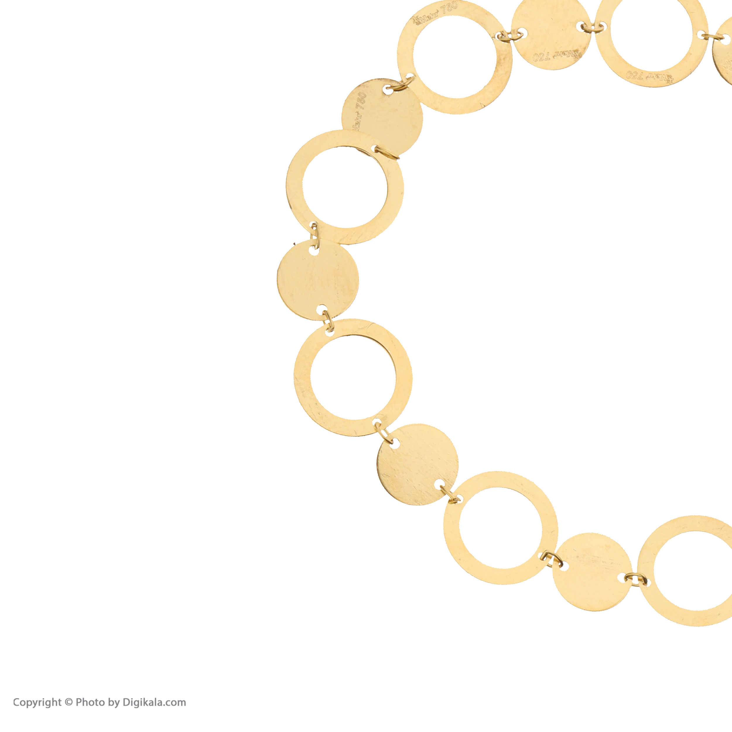 دستبند طلا 18 عیار زنانه زرمان مدل ZMB1443 طرح پولکی -  - 3