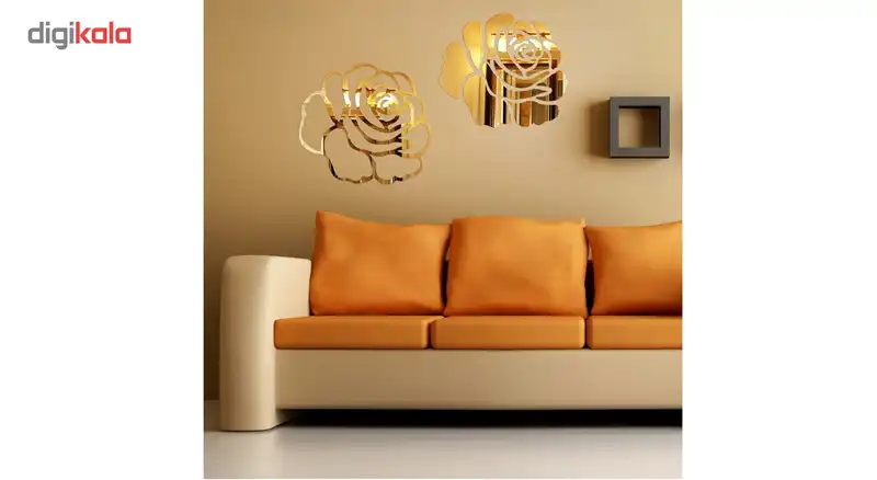 آینه پلکسی گلس دکووال مدل rose بیست تکه