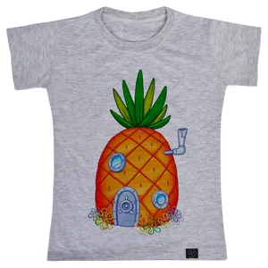 تی شرت آستین کوتاه دخترانه 27 مدل خانه باب اسفنجی کد V196