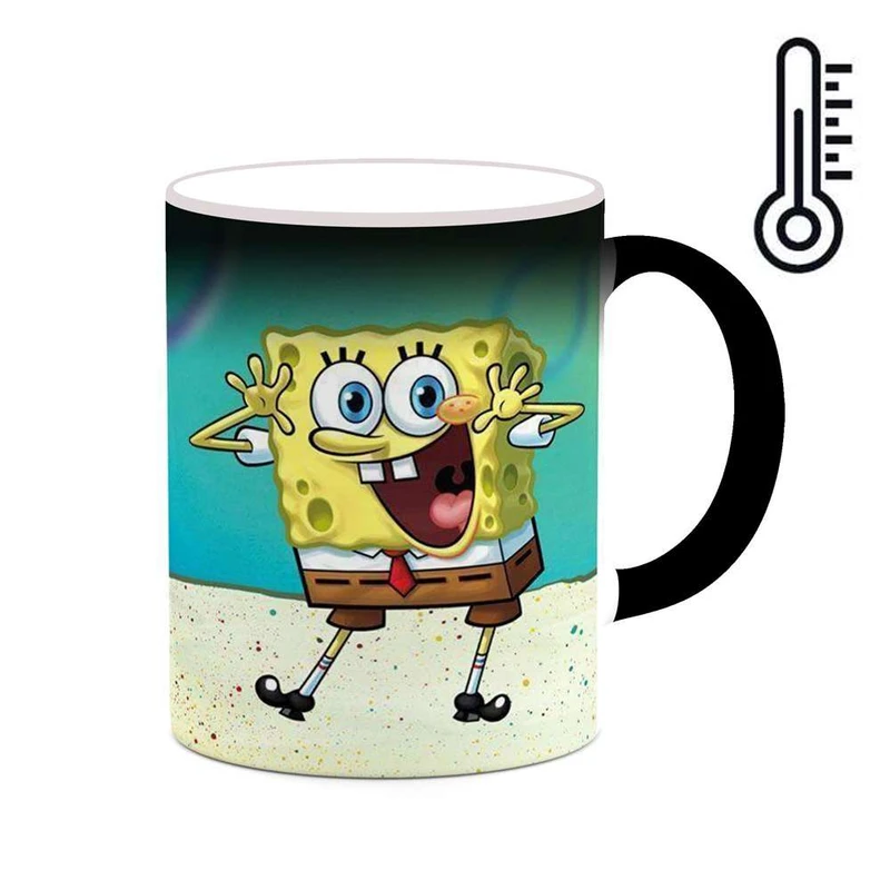 ماگ حرارتی کاکتی مدل کارتون باب اسفنجی کد mgh23466