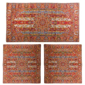 ست 3 تکه رومیزی ترمه ابریشمی حسینی طرح ستایش