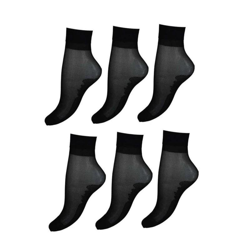 جوراب ساق کوتاه زنانه بهپوش مدل کفه دار شیشه ای 1.20 بسته 6 عددی