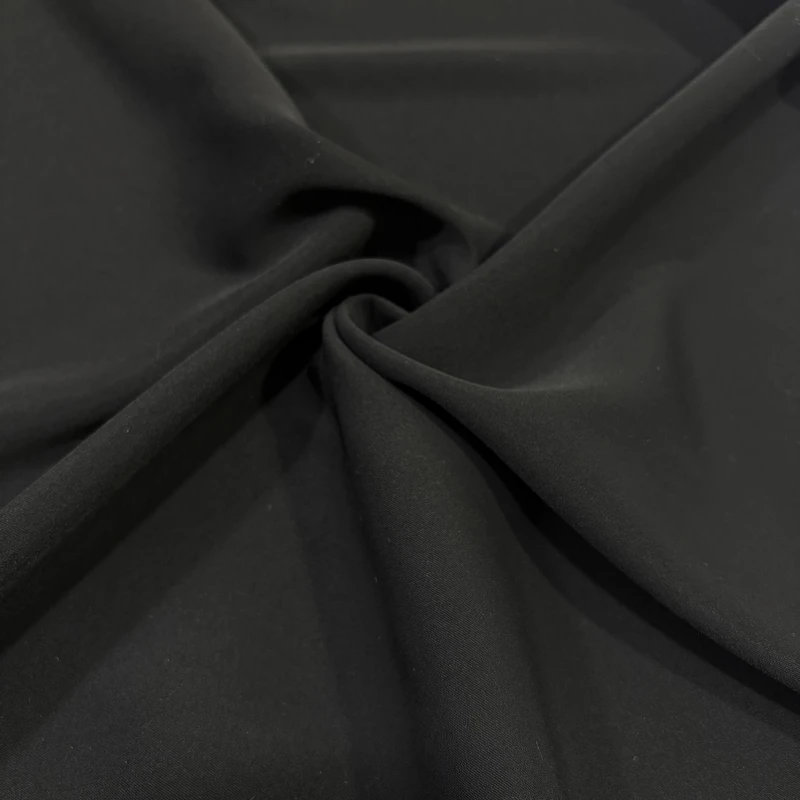 پارچه لباس عرض 1.5 متر مدل والا طرح کرپ رنگ مشکی