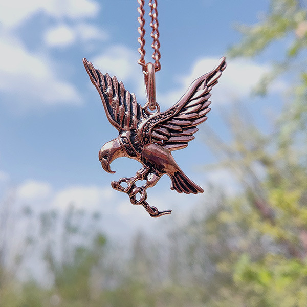 آویز گردنبند زنانه مدل عقاب کد JW377