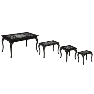 میز جلومبلی و مجموعه ی 3عددی میز عسلی صنایع چوب قایم مدل k401