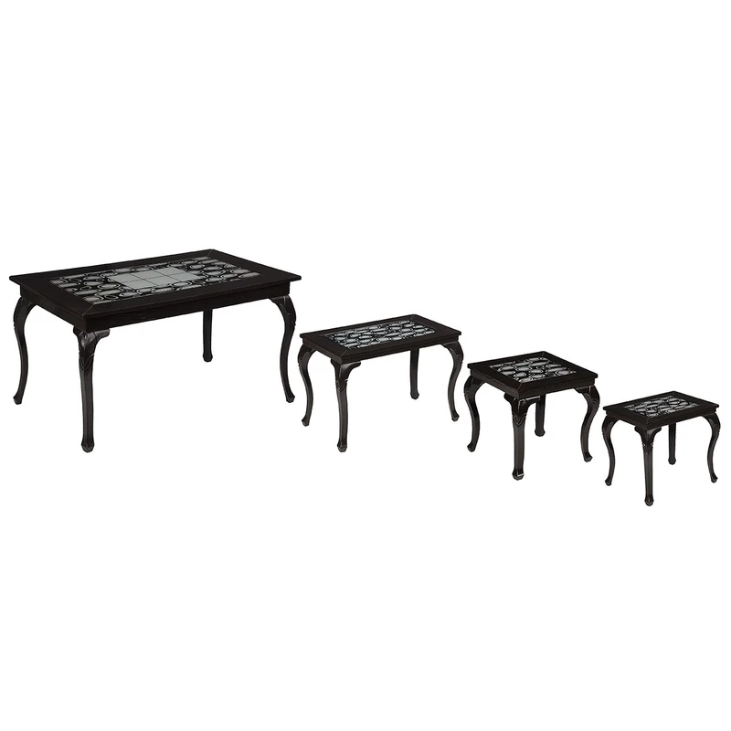 میز جلومبلی و مجموعه ی 3عددی میز عسلی صنایع چوب قایم مدل k401