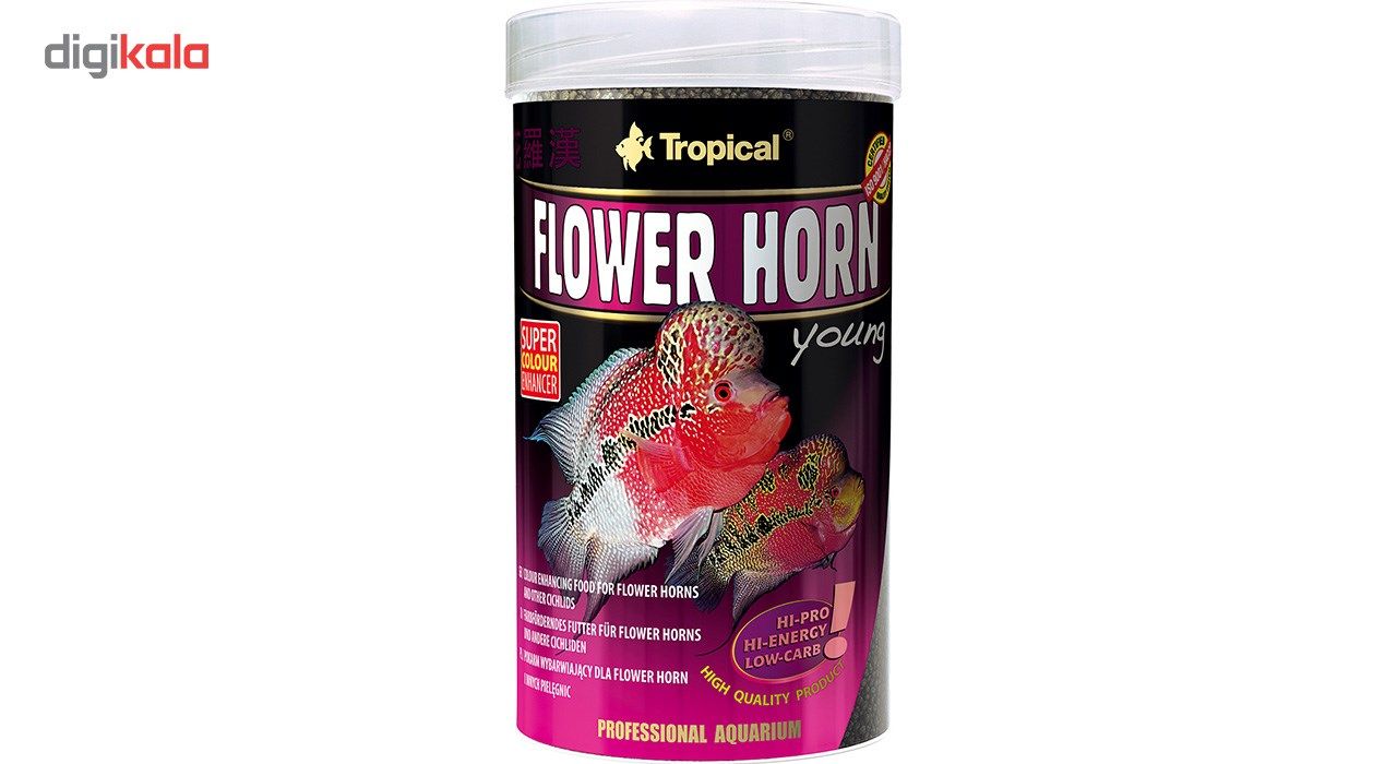 غذای ماهی تروپیکال مدل Flower Horn Young Pellet وزن 95 گرم