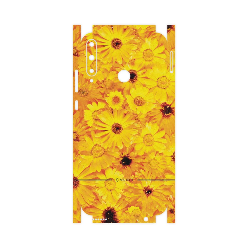 برچسب پوششی ماهوت مدل Full skin-Yellow-Flower مناسب برای گوشی موبایل هوآوی Y7P