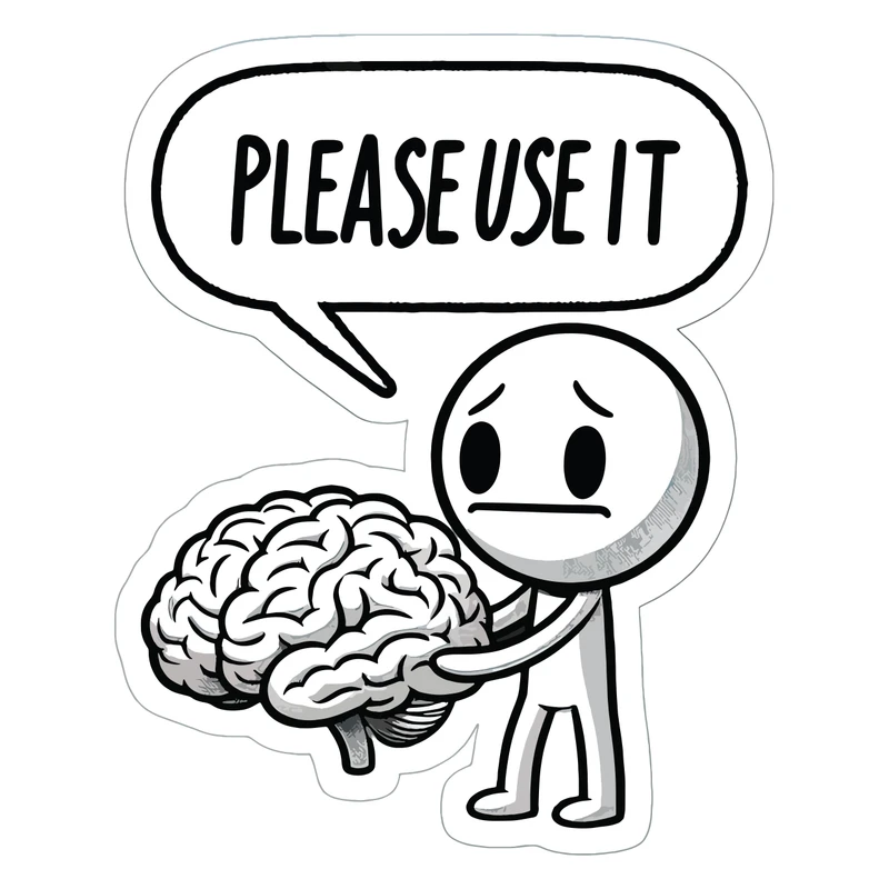 استیکر لپ تاپ پویا مارکت طرح مغز کد 3754