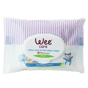 دستمال مرطوب کودک وی کر مدل Cotton Seed Oil بسته 20 عددی