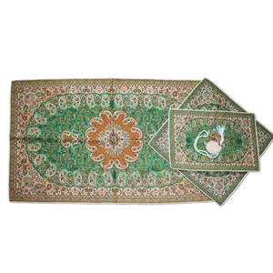 سجاده و جانماز ابریشمی 3 تکه ترمه رضایی طرح ونوس کد T10110