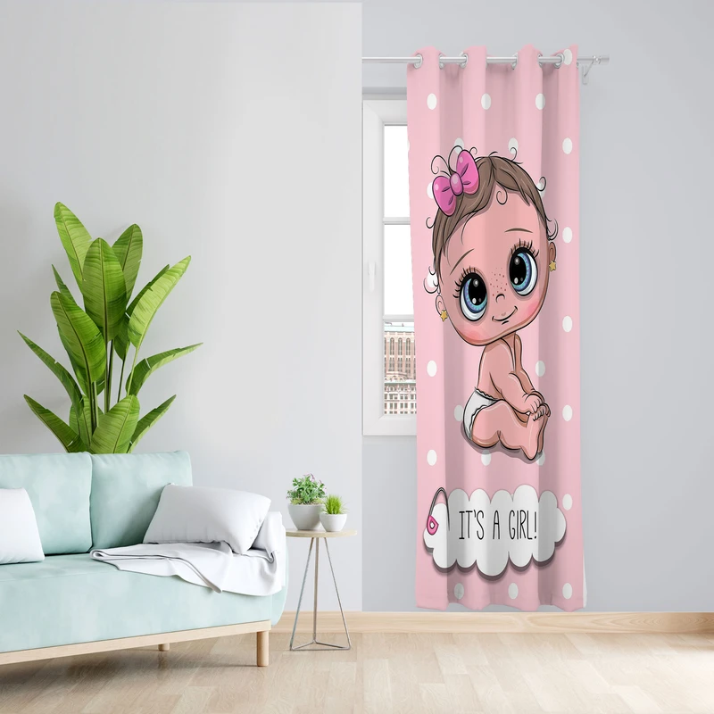  پرده مدل اتاق کودک پسرانه مخمل پانچی کد 1113 سایز 140x280 سانتی متر