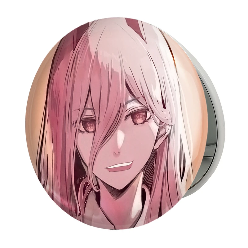 آینه جیبی خندالو طرح پاور انیمه مرد اره ای Chainsaw Man مدل تاشو کد 18006 