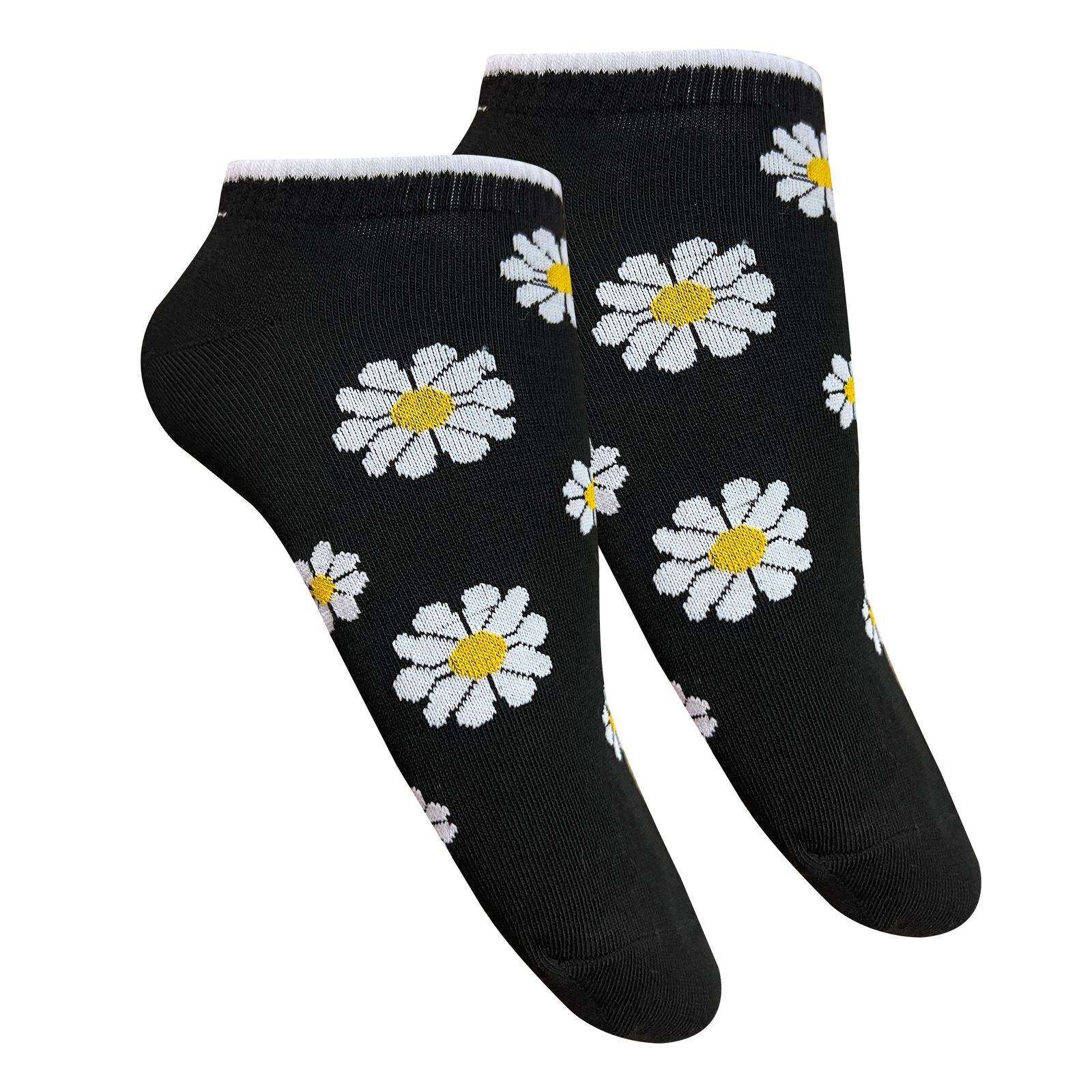 جوراب زنانه تن پوش هنگامه مدل مچی گل بابونه -  - 1