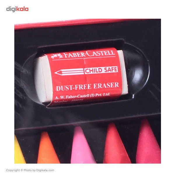 مداد شمعی 12 رنگ فابر کاستل مدل Grip Erasable مداد شمعی 12 رنگ فابر کاستل مدل Grip Erasable