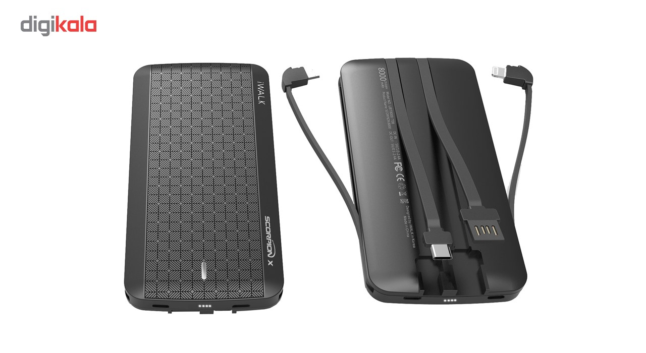 شارژر همراه آی واک مدل UBT8000X ظرفیت 8000 میلی آمپر ساعت