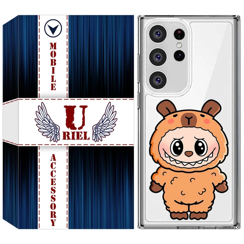 کاور یوریل مدل Clear کد 110 طرح لبوبو مناسب برای گوشی موبایل سامسونگ Galaxy S23 Ultra