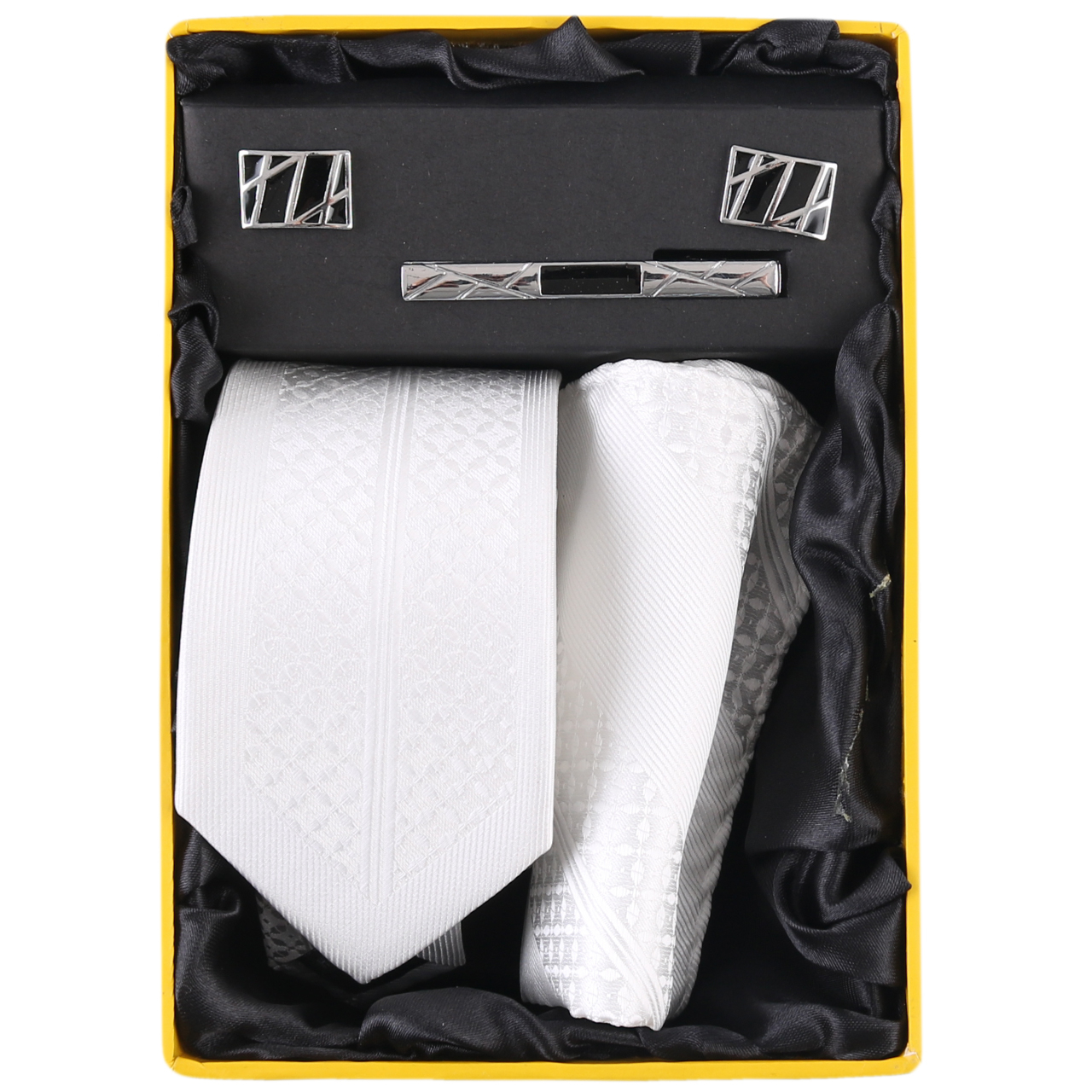 ست کراوات و دستمال جیب و دکمه سردست مردانه فرانکو فروزی مدل F-101819