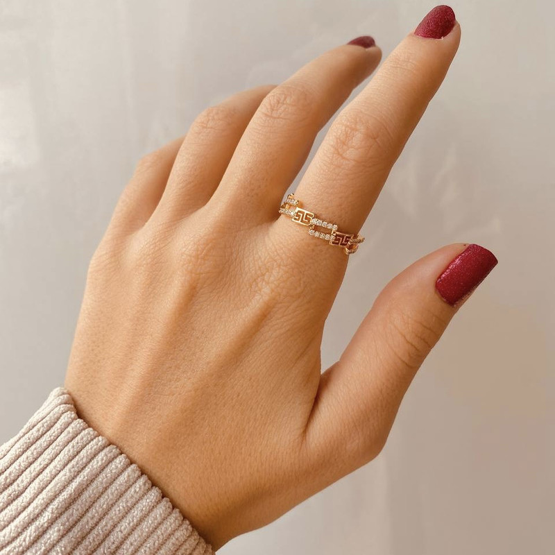 انگشتر زنانه ژوپینگ مدل نگینی انگشتر زنانه ژوپینگ مدل نگینی