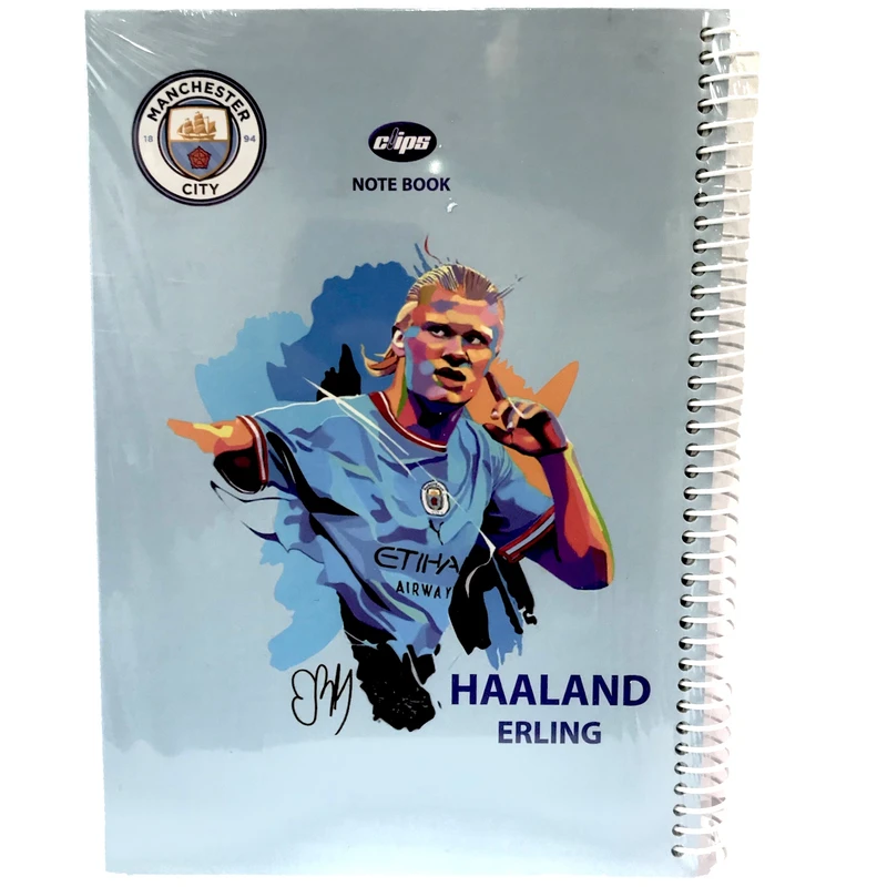 دفتر مشق 100برگ جلد سخت كليپس مدل فوتبالي طرح هالند